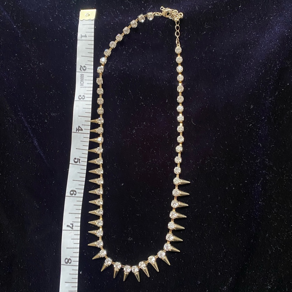 Gold Sparkle Spike Necklace